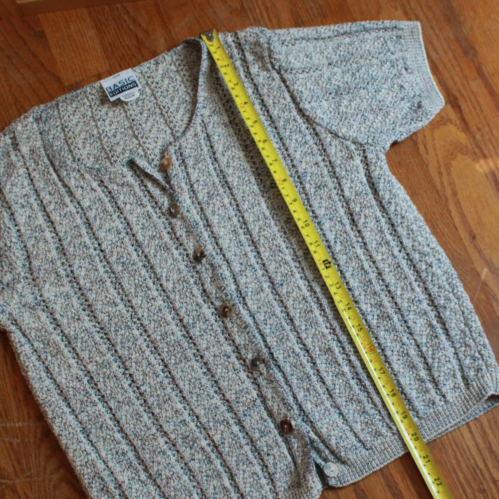 Vintage Basic Editions Button Down Cardigan Sweat… - image 4